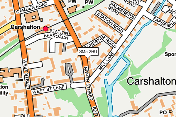 SM5 2HU map - OS OpenMap – Local (Ordnance Survey)