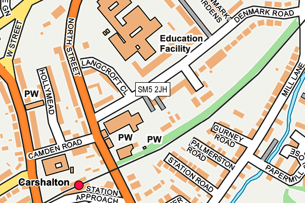 SM5 2JH map - OS OpenMap – Local (Ordnance Survey)