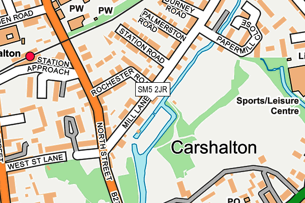 SM5 2JR map - OS OpenMap – Local (Ordnance Survey)