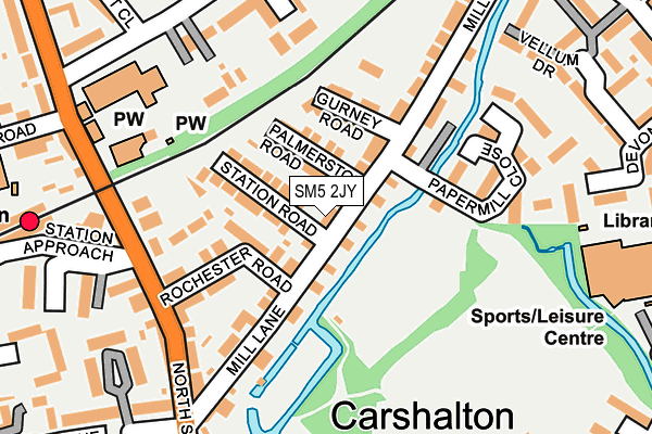 SM5 2JY map - OS OpenMap – Local (Ordnance Survey)