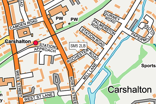 SM5 2LB map - OS OpenMap – Local (Ordnance Survey)