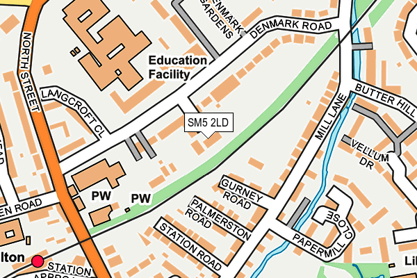 SM5 2LD map - OS OpenMap – Local (Ordnance Survey)