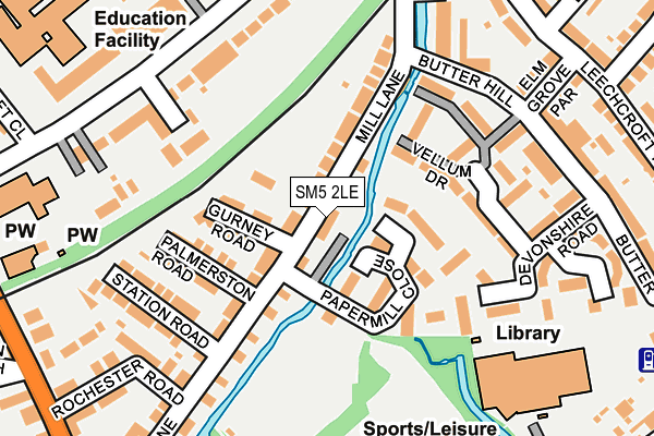 SM5 2LE map - OS OpenMap – Local (Ordnance Survey)