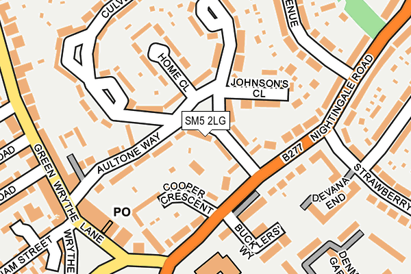 SM5 2LG map - OS OpenMap – Local (Ordnance Survey)