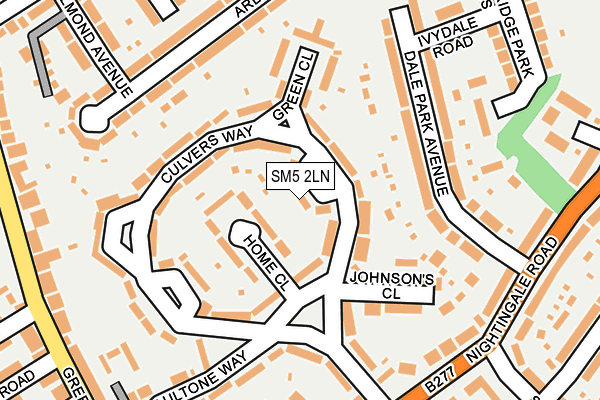 SM5 2LN map - OS OpenMap – Local (Ordnance Survey)