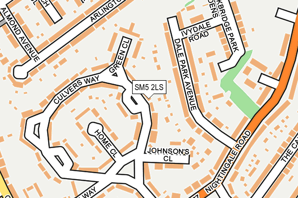 SM5 2LS map - OS OpenMap – Local (Ordnance Survey)