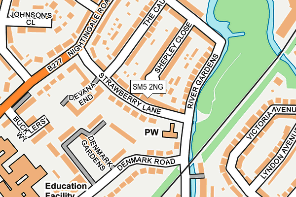 SM5 2NG map - OS OpenMap – Local (Ordnance Survey)