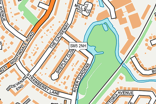 SM5 2NH map - OS OpenMap – Local (Ordnance Survey)