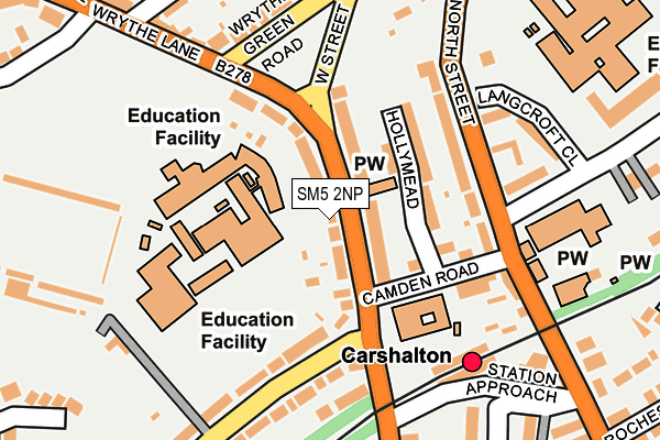 SM5 2NP map - OS OpenMap – Local (Ordnance Survey)