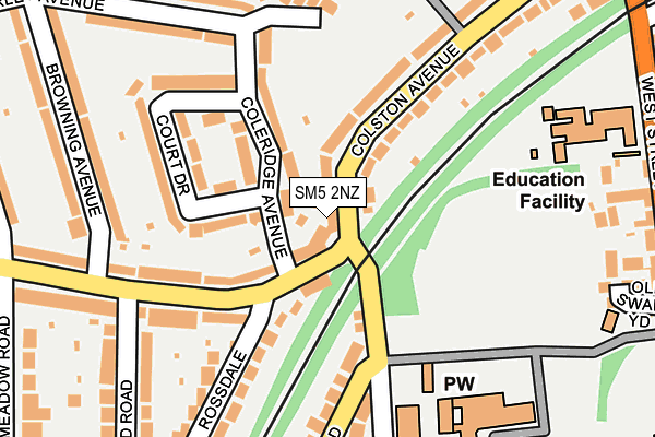 SM5 2NZ map - OS OpenMap – Local (Ordnance Survey)