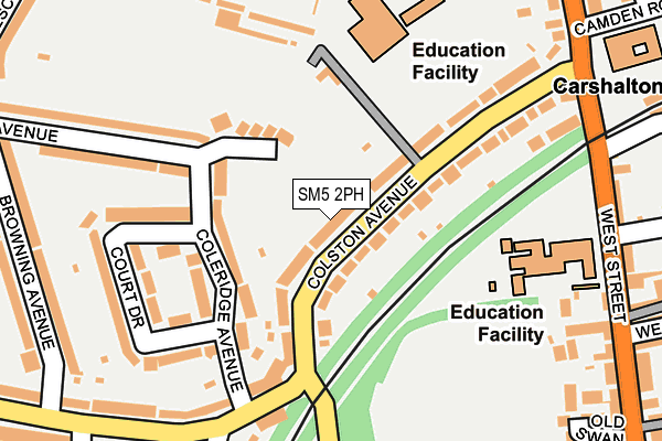 SM5 2PH map - OS OpenMap – Local (Ordnance Survey)