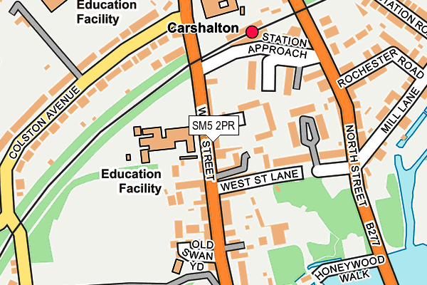 SM5 2PR map - OS OpenMap – Local (Ordnance Survey)