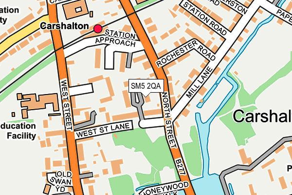 SM5 2QA map - OS OpenMap – Local (Ordnance Survey)