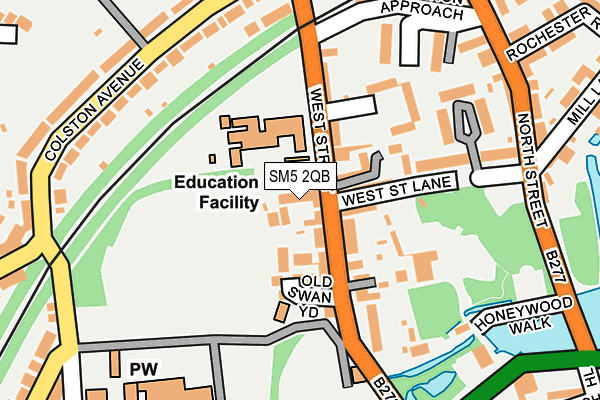 SM5 2QB map - OS OpenMap – Local (Ordnance Survey)