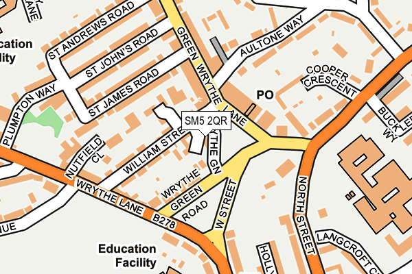 SM5 2QR map - OS OpenMap – Local (Ordnance Survey)