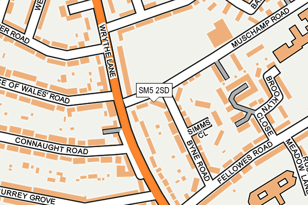 SM5 2SD map - OS OpenMap – Local (Ordnance Survey)