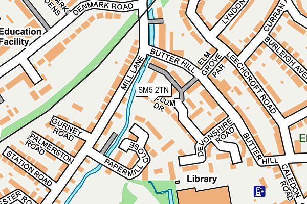 SM5 2TN map - OS OpenMap – Local (Ordnance Survey)