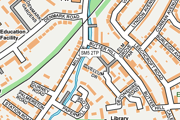 SM5 2TP map - OS OpenMap – Local (Ordnance Survey)