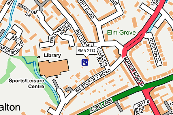 SM5 2TQ map - OS OpenMap – Local (Ordnance Survey)