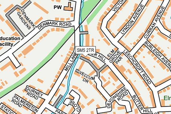 SM5 2TR map - OS OpenMap – Local (Ordnance Survey)