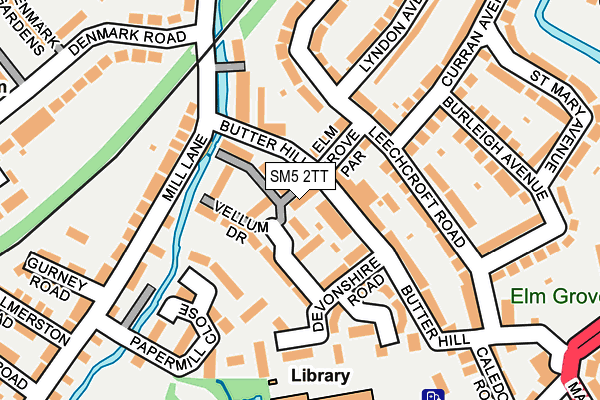 SM5 2TT map - OS OpenMap – Local (Ordnance Survey)