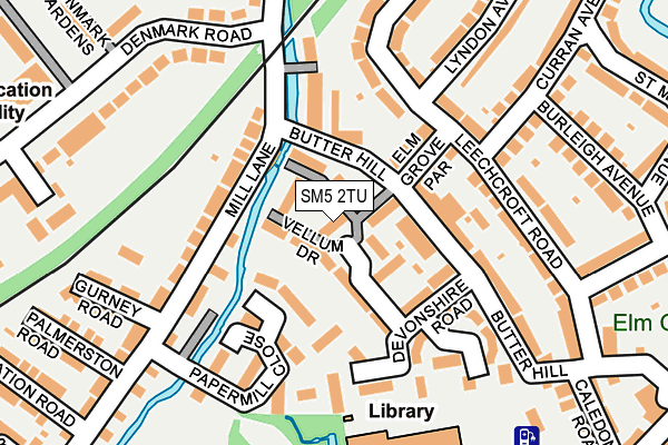 SM5 2TU map - OS OpenMap – Local (Ordnance Survey)