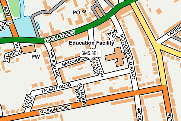 SM5 3BH map - OS OpenMap – Local (Ordnance Survey)