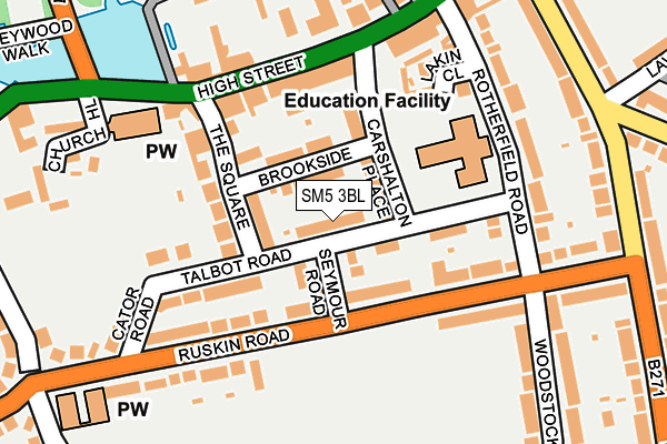 SM5 3BL map - OS OpenMap – Local (Ordnance Survey)