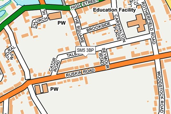 SM5 3BP map - OS OpenMap – Local (Ordnance Survey)