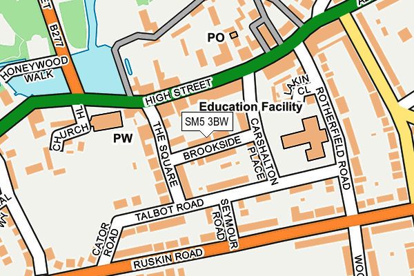 SM5 3BW map - OS OpenMap – Local (Ordnance Survey)