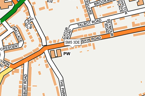 SM5 3DE map - OS OpenMap – Local (Ordnance Survey)