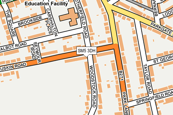 SM5 3DH map - OS OpenMap – Local (Ordnance Survey)