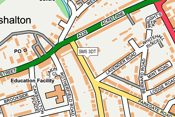 SM5 3DT map - OS OpenMap – Local (Ordnance Survey)