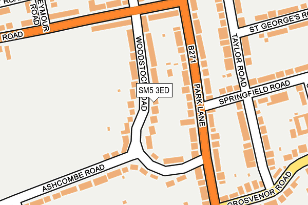 SM5 3ED map - OS OpenMap – Local (Ordnance Survey)