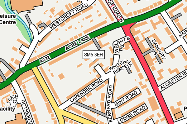 SM5 3EH map - OS OpenMap – Local (Ordnance Survey)