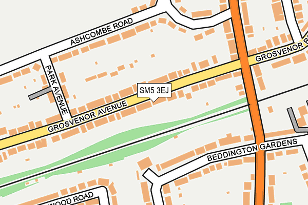 SM5 3EJ map - OS OpenMap – Local (Ordnance Survey)