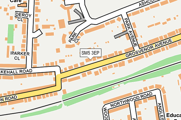 SM5 3EP map - OS OpenMap – Local (Ordnance Survey)