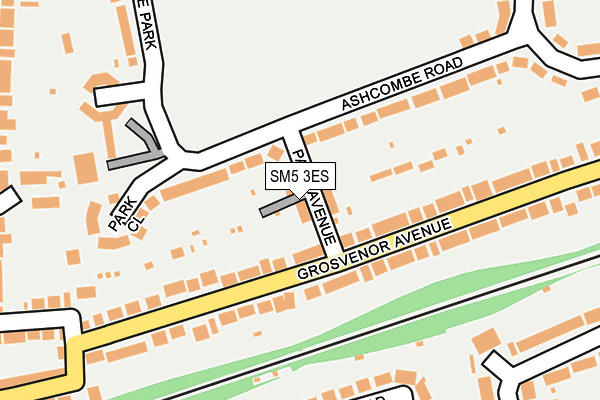 SM5 3ES map - OS OpenMap – Local (Ordnance Survey)