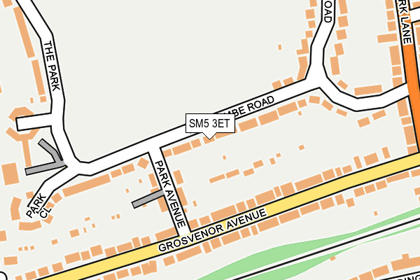 SM5 3ET map - OS OpenMap – Local (Ordnance Survey)