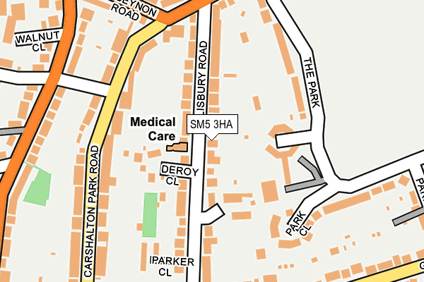 SM5 3HA map - OS OpenMap – Local (Ordnance Survey)