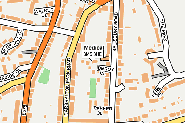 SM5 3HE map - OS OpenMap – Local (Ordnance Survey)