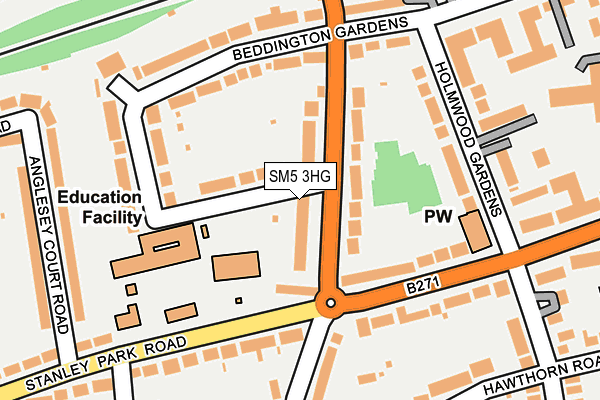 SM5 3HG map - OS OpenMap – Local (Ordnance Survey)