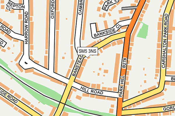 SM5 3NS map - OS OpenMap – Local (Ordnance Survey)