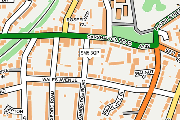 SM5 3QP map - OS OpenMap – Local (Ordnance Survey)