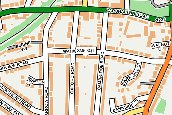 SM5 3QT map - OS OpenMap – Local (Ordnance Survey)