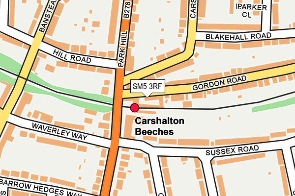 SM5 3RF map - OS OpenMap – Local (Ordnance Survey)