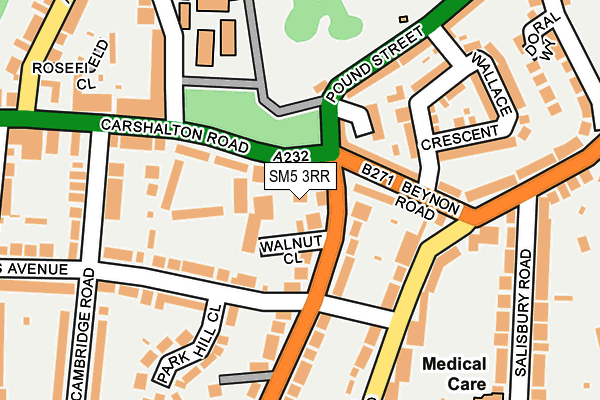 SM5 3RR map - OS OpenMap – Local (Ordnance Survey)