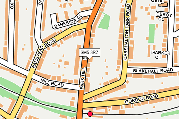 SM5 3RZ map - OS OpenMap – Local (Ordnance Survey)