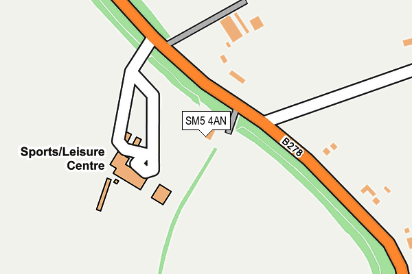 SM5 4AN map - OS OpenMap – Local (Ordnance Survey)