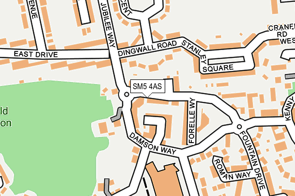 SM5 4AS map - OS OpenMap – Local (Ordnance Survey)